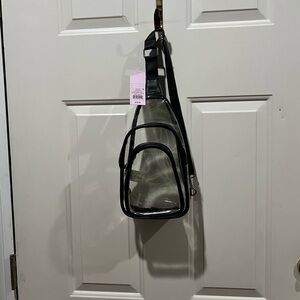 wild fable Clear Crossbody Backpack with Black Trim